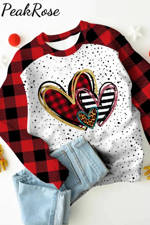 Heart Print Sweatshirt