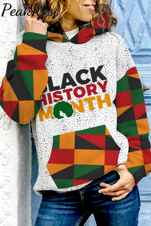 I Am Black History Woman Long Sleeve Hoodie