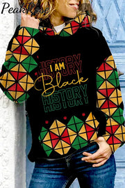 I Am Black History Woman Long Sleeve Hoodie