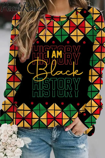 I Am Black History Woman Sweatshirt S / Multicolor