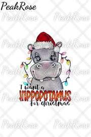 I Want A Hippopotamus For Christmas Plaid Print Hoodie