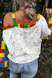 It’s Okay To Be Different Autism Printed Off-Shoulder Blouse