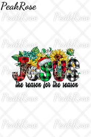 Jesus The Reason For Season Faith Christmas Sunflower T-Shirt T-Shirt