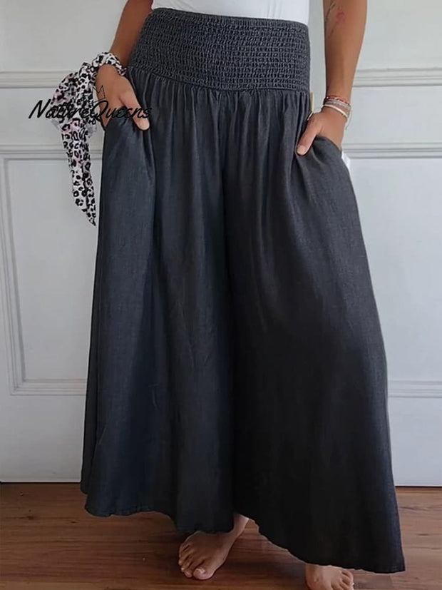 Women's Cotton Wide Leg Pants