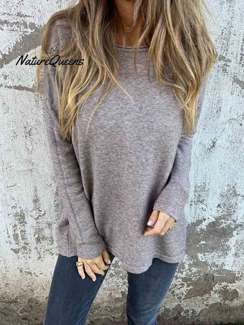 Women's Button Back Casual Knitted Shirt