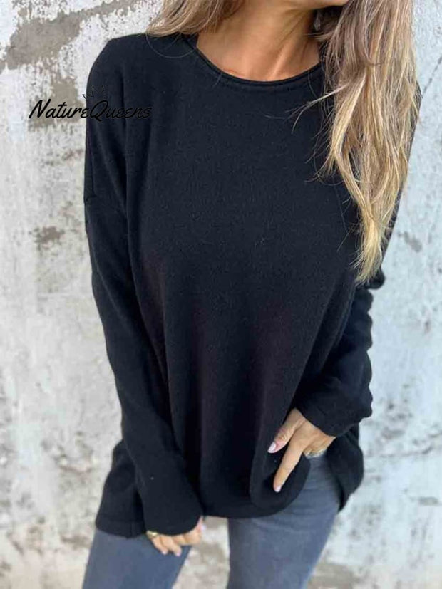 Women's Button Back Casual Knitted Shirt