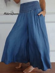 Women's Cotton Wide Leg Pants