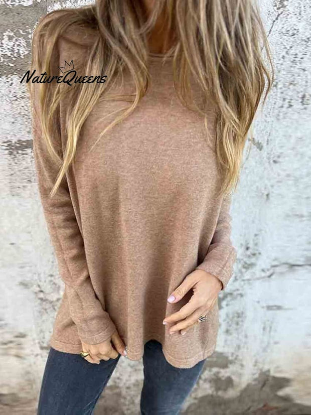 Women's Button Back Casual Knitted Shirt