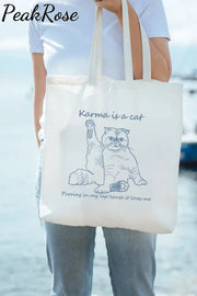 Karma Is A Cat Tote Bag