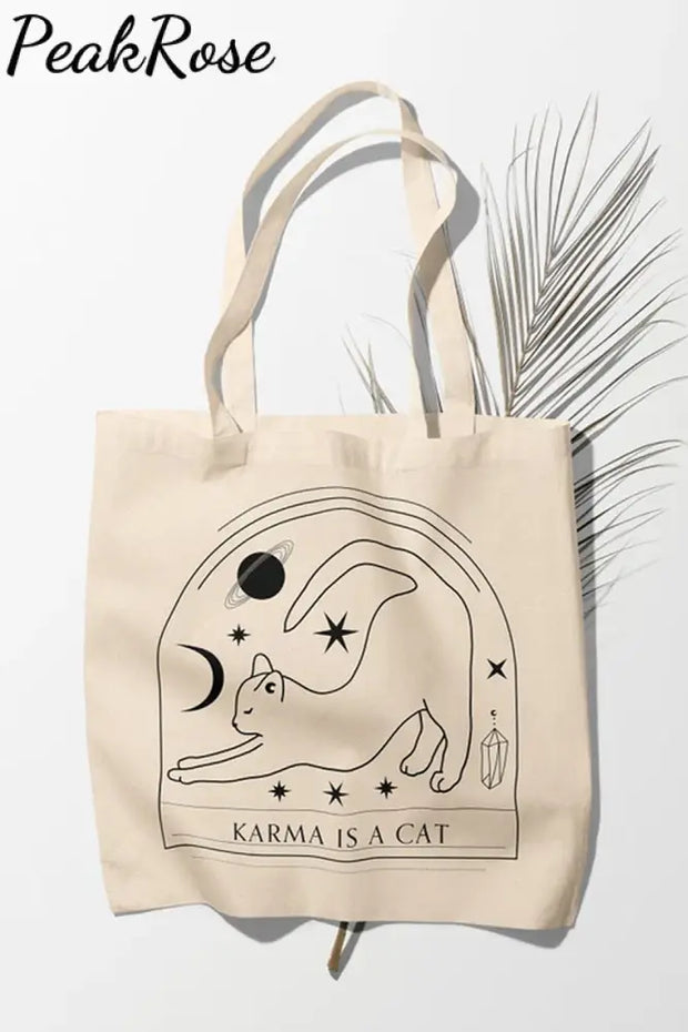 Karma Is A Cat Tote Bag