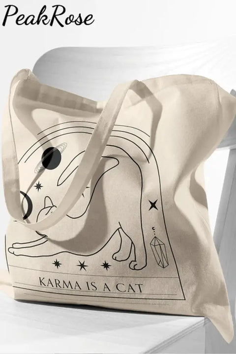 Karma Is A Cat Tote Bag