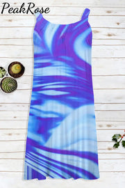 Klein Blue Tie Dye Sleeveless Dress