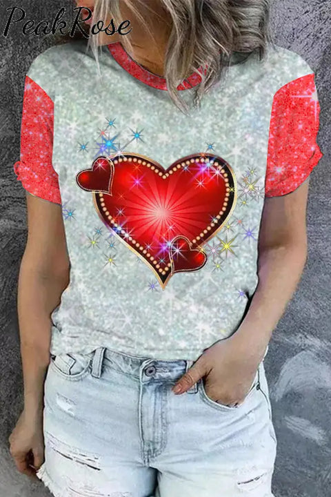 Laser Vintage Heart T-Shirt