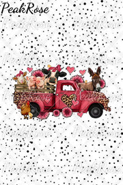 Leopard Farm Animals Truck Print T-Shirt T-Shirt