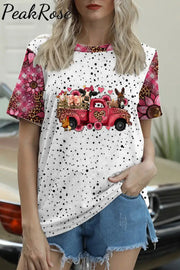 Leopard Farm Animals Truck Print T-Shirt S / Polka T-Shirt