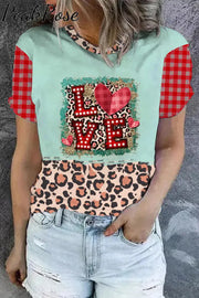 Leopard Plaid Vintage Print T-Shirt