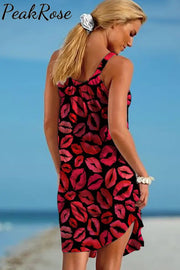 Lips & Kisses Sleeveless Dress