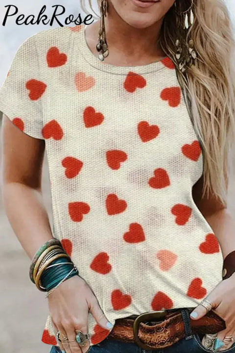 Little Love Heart Retro T-Shirt T-Shirt