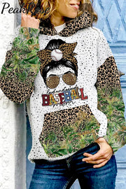 Loud And Proud Baseball Mom Leopard Hoodie