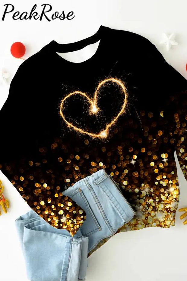 Love Fireworks Glitter Sweatshirt