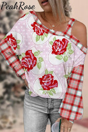 Love Flowers Off-Shoulder Blouse