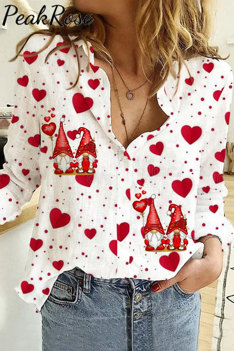 Valentine's Day Love Gnome Long Sleeve Shirt