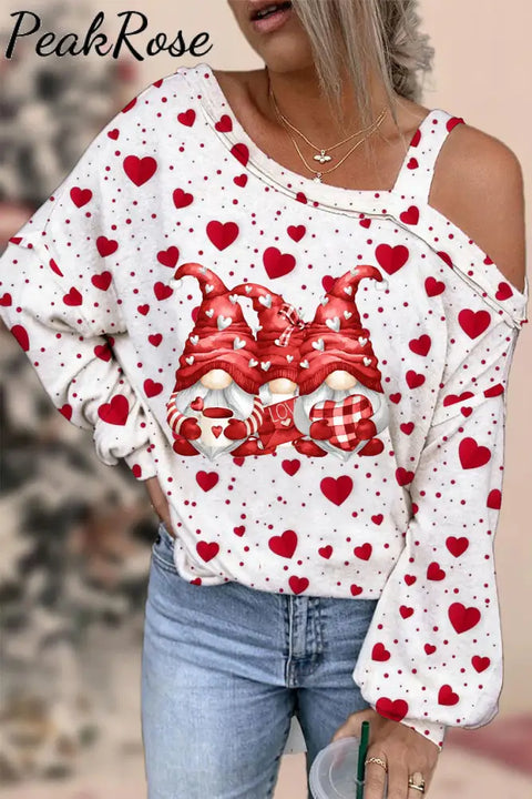 Love Gnome Off-Shoulder Blouse