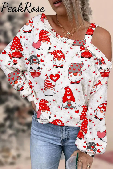 Love Gnome Off-Shoulder Blouse