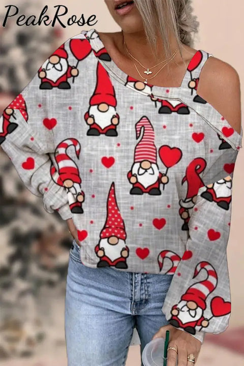 Love Gnome Off-Shoulder Blouse