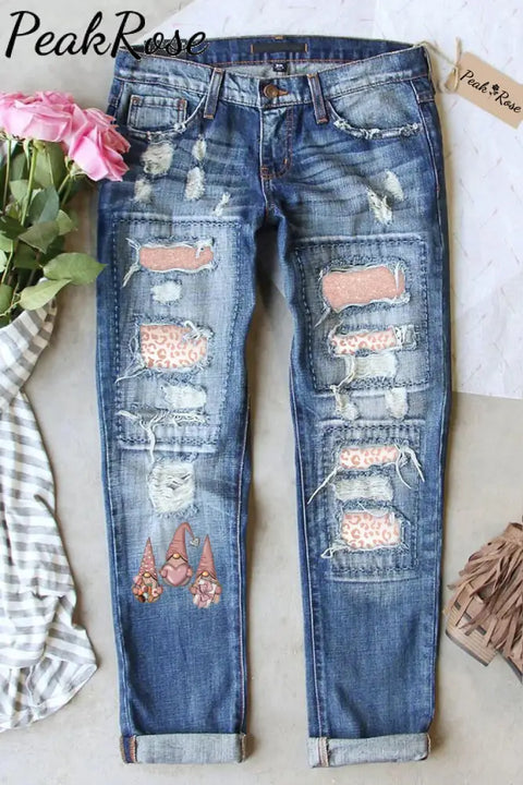 Love Gnome Ripped Jeans