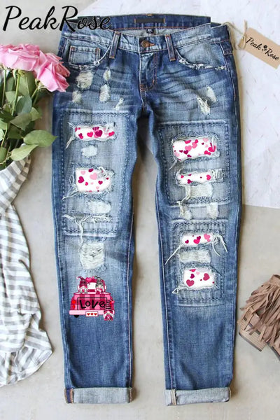 Love Gnome Ripped Jeans