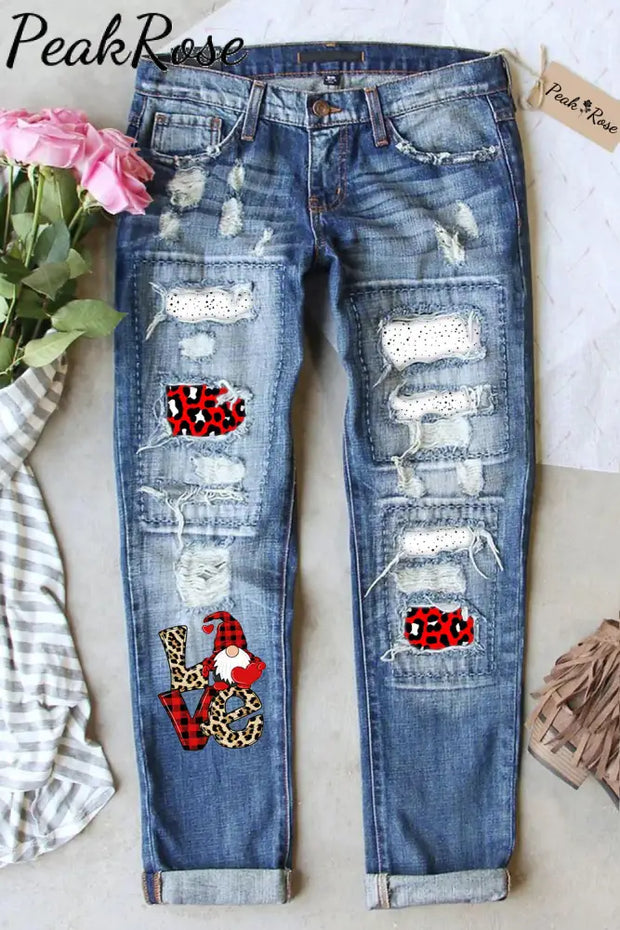 Love Gnome Ripped Jeans