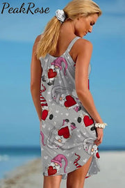 Love Gnomes Beach Sleeveless Dress