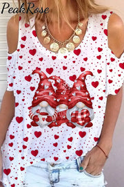 Love Gnomes Cold Shoulder T-Shirt