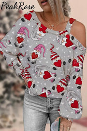 Love Gnomes Off-Shoulder Blouse