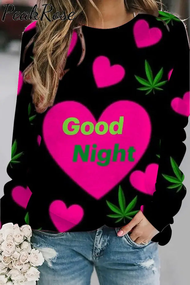 Love Good Night Sweatshirt S / Black