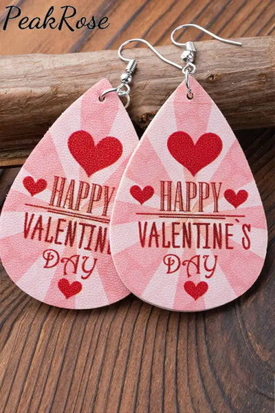 Love Happy Valentine’s Day Earrings One-Size / Picture Color