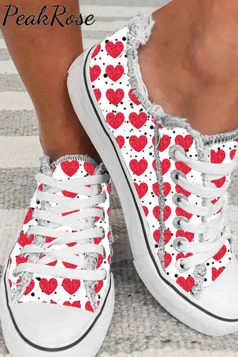 Love Heart Canvas Shoes