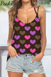 Love Heart Halter Top S / Black Tops