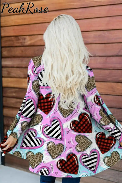 Valentine's Day Love Heart Loose Cardigan