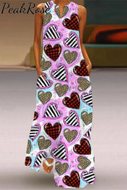 Valentine's Day Love Heart Maxi Dress