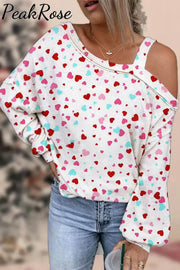 Love Heart Off-Shoulder Blouse