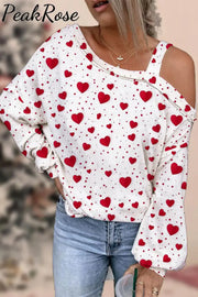 Love Heart Off-Shoulder Blouse