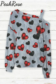 Love Heart Off-Shoulder Blouse