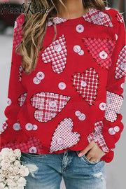 Love Heart Red Sweatshirt S /