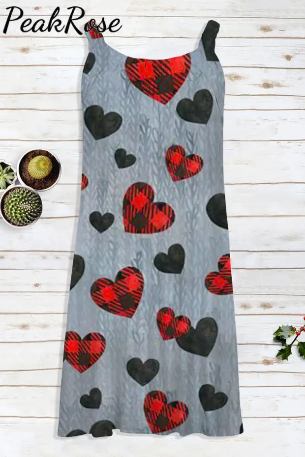 Love Heart Sleeveless Dress