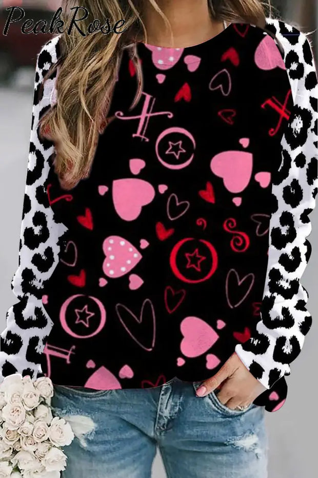 Love Heart Sweatshirt S / Black