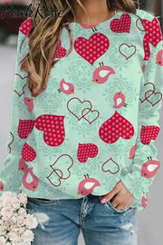 Love Heart Sweatshirt S / Green