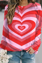 Love Heart Tie Dye Sweatshirt S / Photo Color