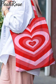 Love Heart Tie Dye Tote Bag Photo Color / 30*40 Cm